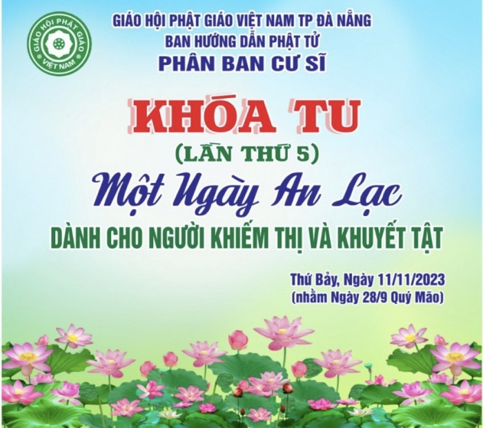 Khóa Tu Một ngày an lạc dành cho người khiếm thị và khuyết tật